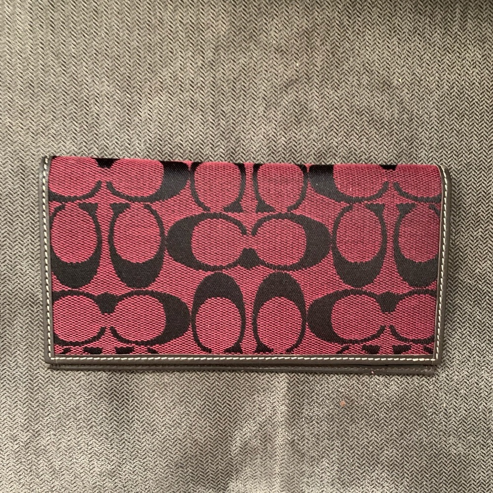 Coach checkbook wallet